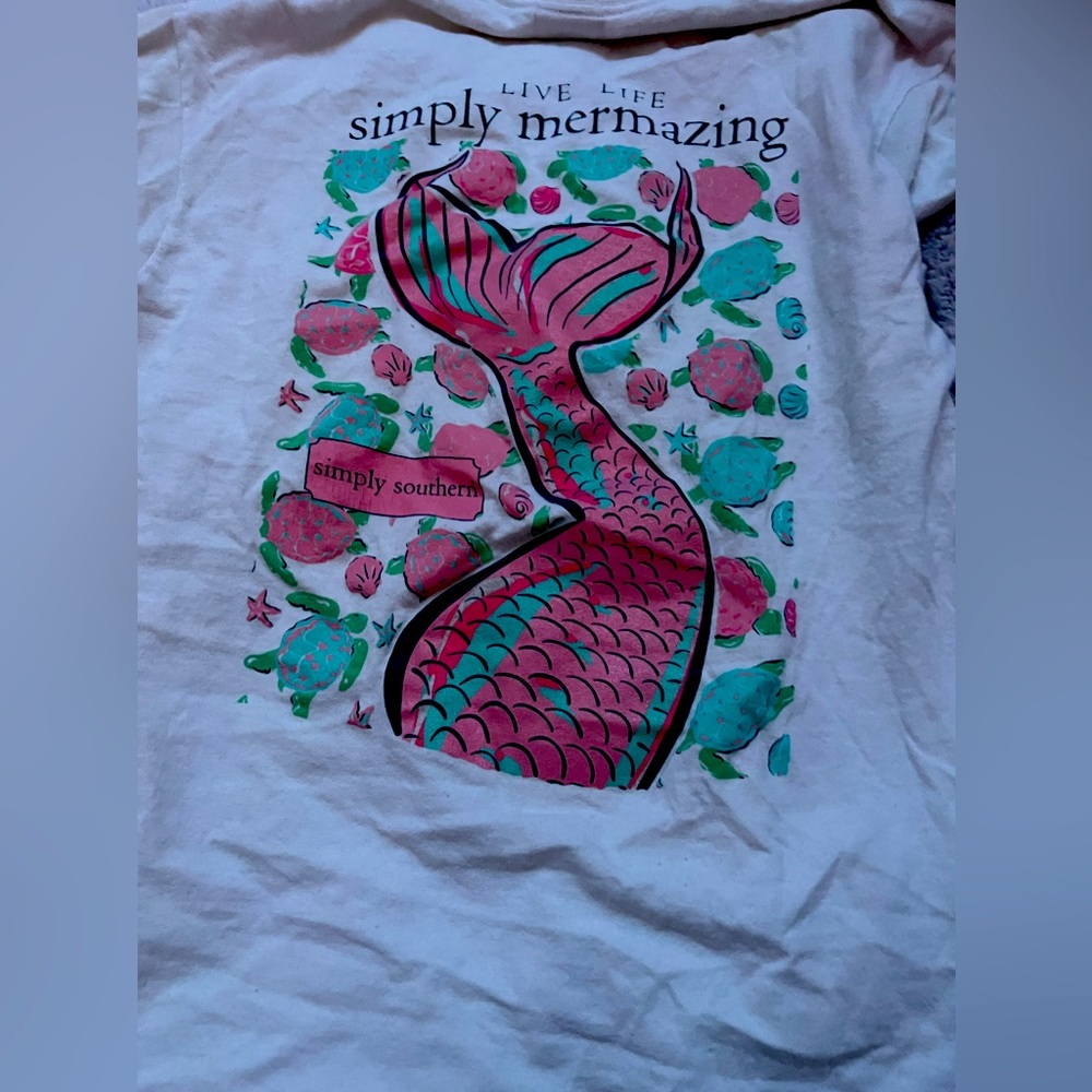 Simply southern -white -live simply mermazing (size medium) shirt
